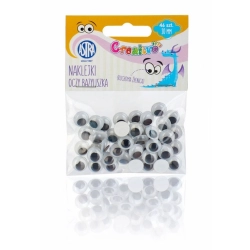 Ruchome oczy ASTRA samoprzylepne 10mm - Bazyliszek