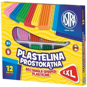 Plastelina ASTRA 12 kolorów - prostokątna