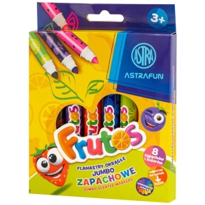Flamastry ASTRA 8 kolorów - jumbo zapachowe
