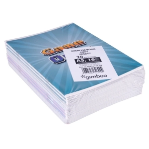 Zeszyt szkolny GIMBOO A5 w kratkę 16 kart. 70gsm mix wzorów-294491