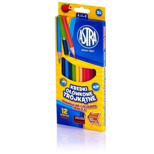 Kredki ASTRA ołówkowe 12 kolorów - trójkątne
