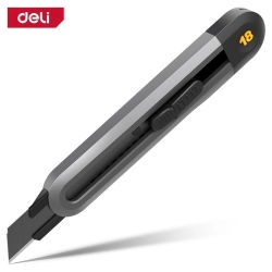 Nożyk uniwersalny DELI EHT4018 ostrze łamane 9mm - czarny