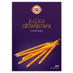 Kalka ołówkowa KOH-I-NOOR A4 op.25 arkuszy - fioletowa
