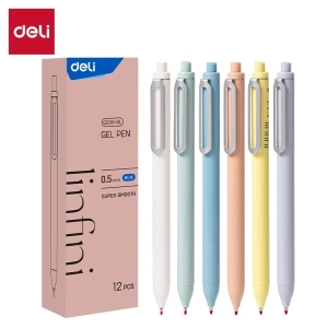 Długopis żelowy DELI Super Smooth Linfini EG338-BK 1szt. - czarny wkład-295064