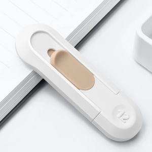 Nożyk biurowy NUSIGN mini ENS065 ostrze łamane 12mm - biały-295315