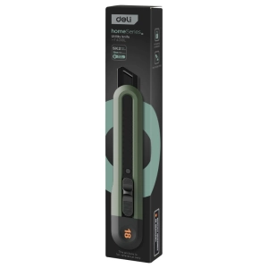Nożyk uniwersalny DELI EHT4018L ostrze łamane 18mm - zielony