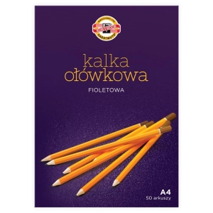 Kalka ołówkowa KOH-I-NOOR A4 op.50 arkuszy - fioletowa