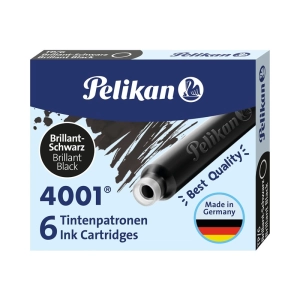 Naboje do piór PELIKAN krótkie - czarne-685641