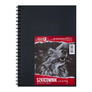 Szkicownik KOH-I-NOOR A4 140g. 30k. czarny na spirali BLO-SZA414-427665