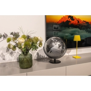 Globus TROIKA Juri, śr. 30cm, metalowa podstawa, srebrno-czarny-295821