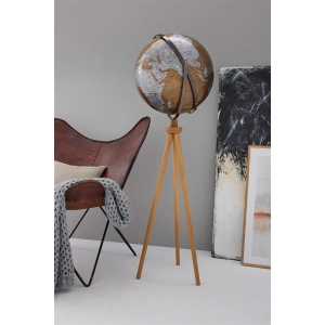 Globus TROIKA Sputnik, na stojaku, śr. 43cm, wys. 1,40m, brązowo-srebrny-295838