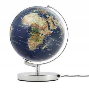 Globus TROIKA Terra Light, śr. 25cm, metalowa podstawa, niebiesko-zielony