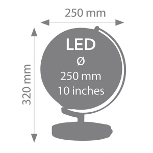 Globus TROIKA Terra Light, śr. 25cm, metalowa podstawa, niebiesko-zielony-295845