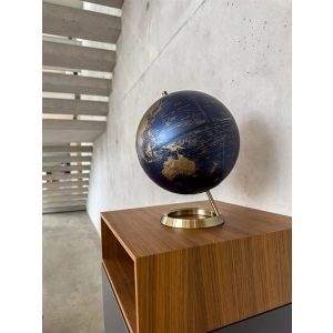 Globus TROIKA 23,5 Grad, śr. 25cm, metalowa podstawa, granatowo-złoty-295896
