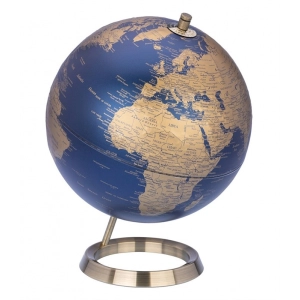 Globus TROIKA 23,5 Grad, śr. 25cm, metalowa podstawa, granatowo-złoty