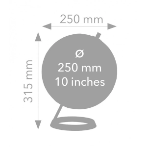 Globus TROIKA 23,5 Grad, śr. 25cm, metalowa podstawa, granatowo-złoty-295898