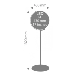 Globus TROIKA Sojus City Light, śr. 43cm, oświetlenie, metalowa podstawa, niebiesko-zielony-295907