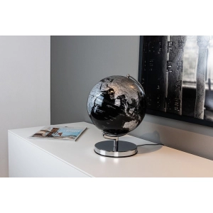 Globus TROIKA Terra Light, śr. 25cm, metalowa podstawa, czarno-srebrny-295919