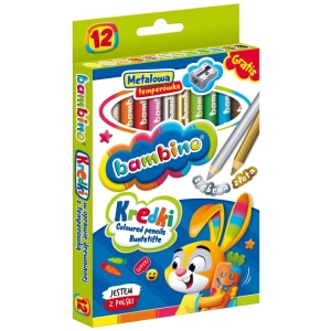Kredki BAMBINO ołówkowe Jumbo 12 kolorów + temperówka-295990