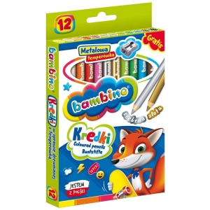 Kredki BAMBINO ołówkowe Jumbo 12 kolorów + temperówka-295991