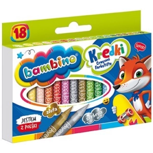Kredki BAMBINO świecowe 18 kolorów-295996