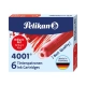 Naboje do piór PELIKAN krótkie - czerwone-685643