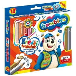 Kredki BAMBINO ołówkowe 12kol. trójkątne Jumbo-542254