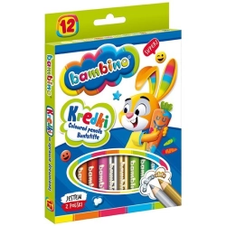 Kredki BAMBINO ołówkowe Jumbo 12 kolorów 15cm