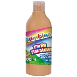 Farba plakatowa szkolna BAMBINO butelka 500ml. - cielista
