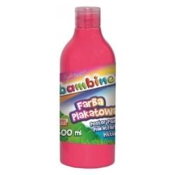 Farba plakatowa szkolna BAMBINO butelka 500ml. - żółta