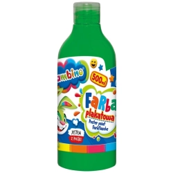 Farba plakatowa szkolna BAMBINO butelka 500ml. - zielona