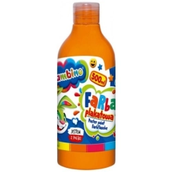 Farba plakatowa szkolna BAMBINO butelka 500ml. - pomarańczowa
