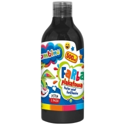 Farba plakatowa szkolna BAMBINO butelka 500ml. - czarna