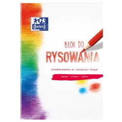 Blok rysunkowy OXFORD A3 20k. 120g. - biały -315354