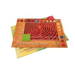 Blok techniczny KRESKA A3 10k. - kolorowy-427649
