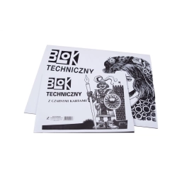Blok techniczny KRESKA A4 10k. - czarny-427651
