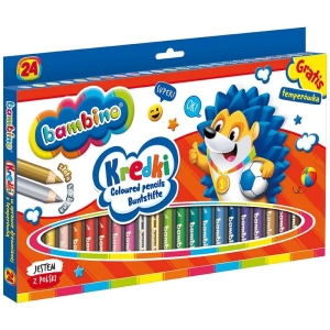 Kredki BAMBINO ołówkowe Jumbo 24 kolory + temperówka-296000