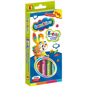 Kredki BAMBINO ołówkowe Jumbo 6 kolorów + temperówka-296005
