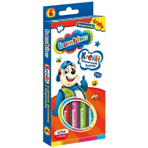 Kredki BAMBINO ołówkowe Jumbo 6 kolorów + temperówka-296007
