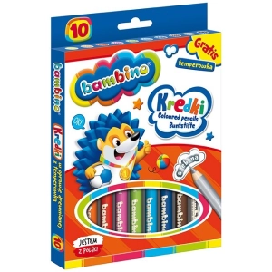 Kredki BAMBINO ołówkowe Jumbo 10 kolorów + temperówka-296017