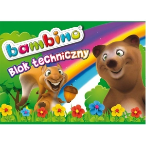 Blok techniczny BAMBINO A4 10 kartek - biały-296032