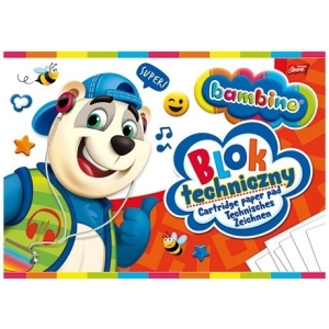 Blok techniczny BAMBINO A4 10k. 200g. - biały-303189