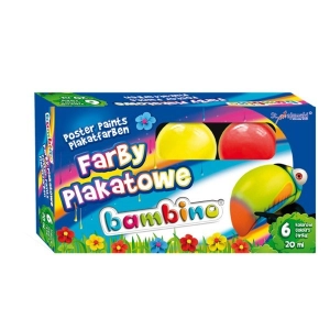 Farby plakatowe BAMBINO 20ml. - 6 kolorów-296037