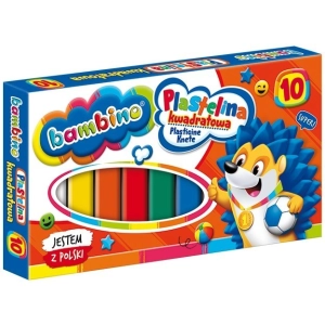 Plastelina BAMBINO 10 kol. Kwadrat 2823 ST.MAJEWSKI-525207