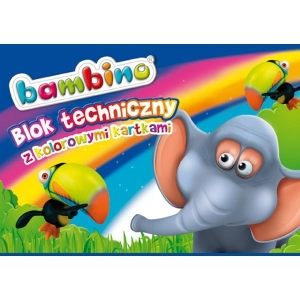 Blok techniczny BAMBINO A4 10 kartek - kolorowy-296045
