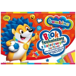 Blok techniczny BAMBINO A4 10 kartek - kolorowy-296046
