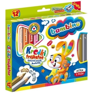 Kredki BAMBINO ołówkowe Jumbo trójkątne 12 kolorów-296100