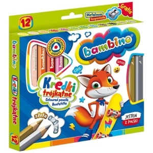 Kredki BAMBINO ołówkowe Jumbo trójkątne 12 kolorów-296101