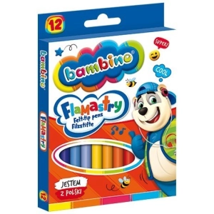 Flamastry BAMBINO 12 kolorów - brokatowe