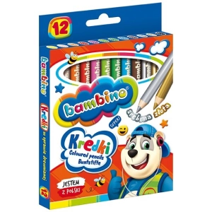 Kredki BAMBINO ołówkowe Jumbo 12 kolorów 15cm-296135